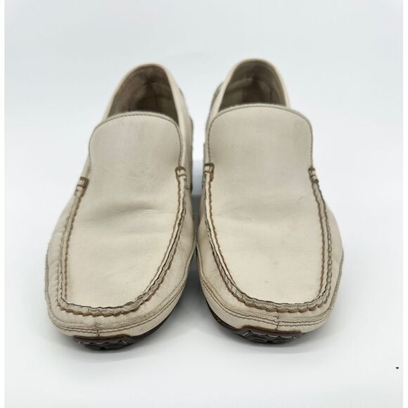 Rockport Driving Loafers Ivory Leather Washable Mens Size 10M APM7457W - Picture 3 of 8